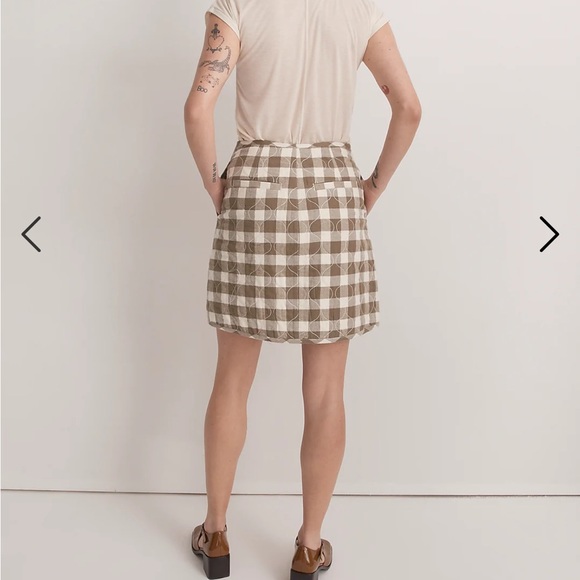 Madewell | NWT. Quilted Flannel Mini Skirt in Gingham Check - Picture 2 of 11